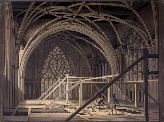Scaffolding at the West End of the Minster