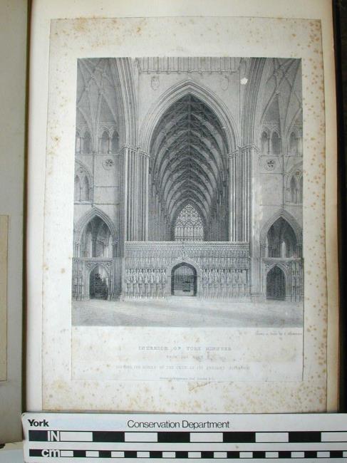 Interior of York Minster from the Nave, Showing the Screen of the Choir in its Present Situation