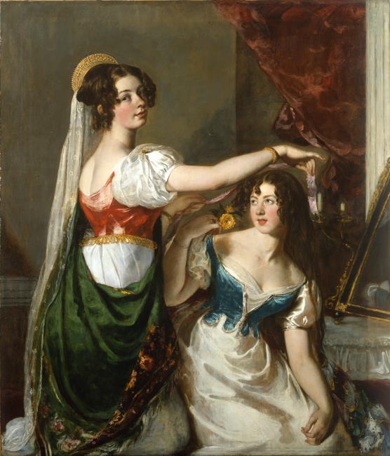 Preparing for a Fancy Dress Ball (Charlotte and Mary William-Wynn)