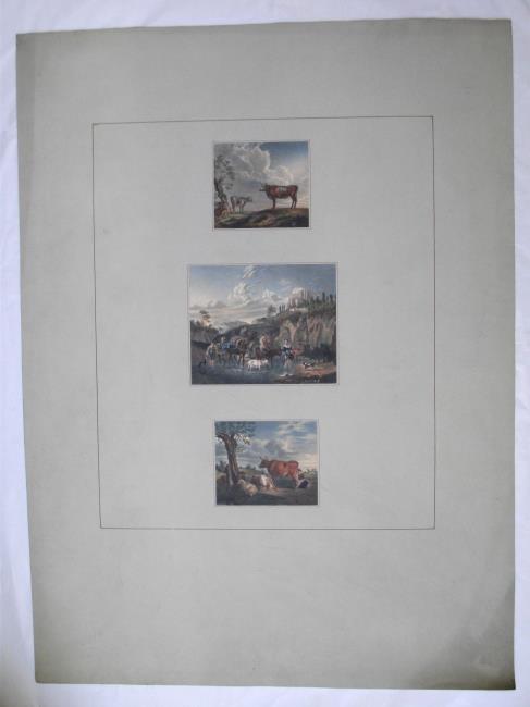 Travellers with Cattle Passing the Water