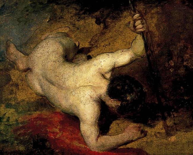 Reclining male Nude with Spear