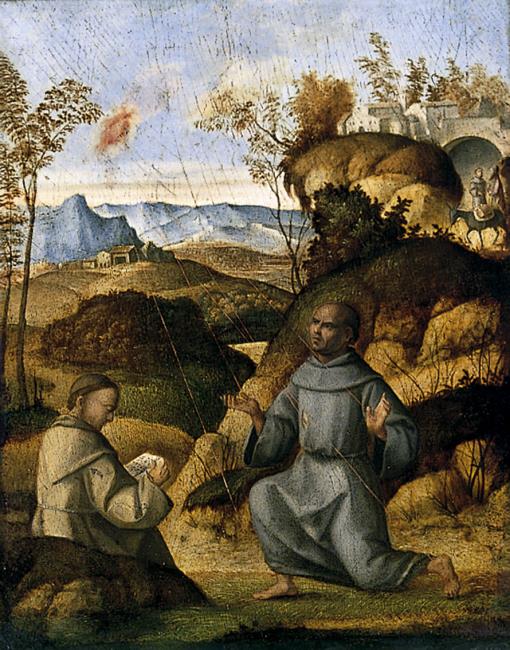 St Francis receiving the Stigmata