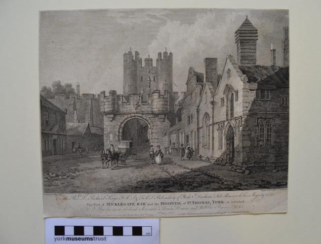 View of Micklegate Bar and the Hospital of St. Thomas, York