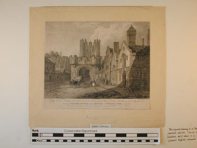 View of Micklegate Bar and the Hospital of St. Thomas, York