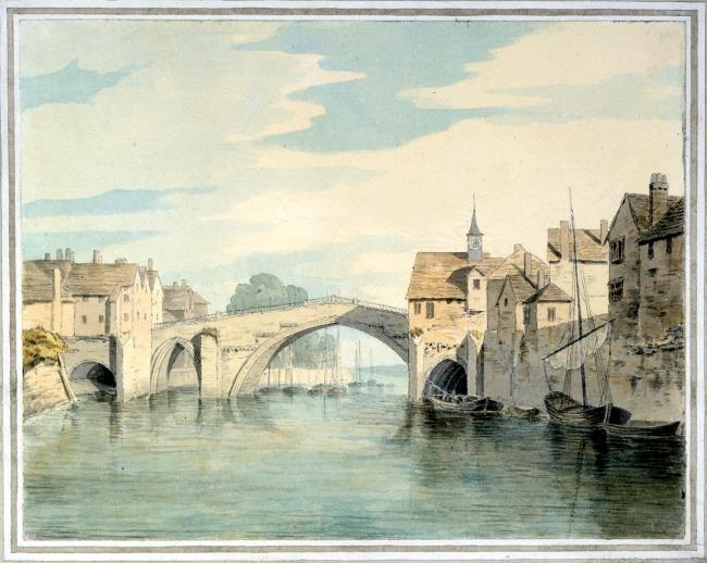 Ouse Bridge at York From an Arch under the Town Hall, June 13 1791