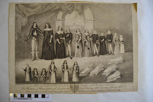 Sir Thomas Remington of Lund in the East Riding of the County of York, Knight, Dame Hannah his Wife, Daughter of Sir William Gee of Bishop Burton, Knight, and their Issue
