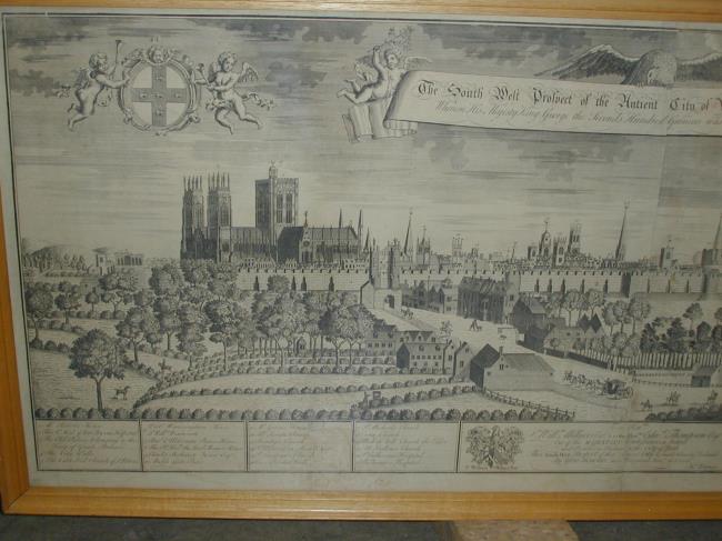 The South West Prospect of the Ancient City of York IVth the Plattform of Knavesmire