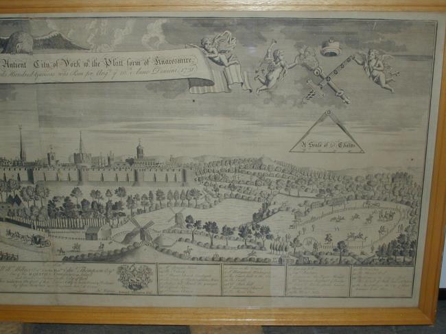 The South West Prospect of the Ancient City of York IVth the Plattform of Knavesmire