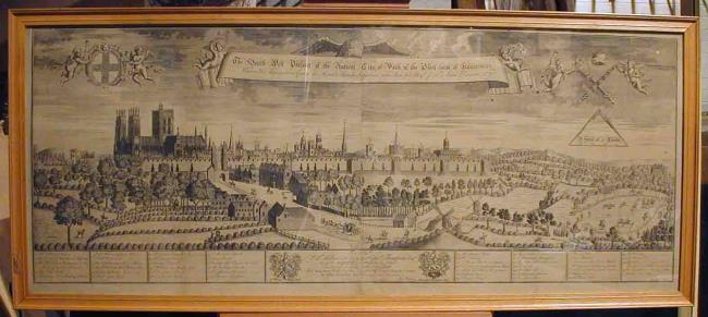 The South West Prospect of the Ancient City of York IVth the Plattform of Knavesmire