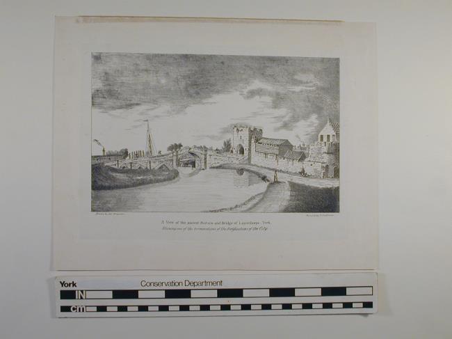 A View of the ancient Postern and Bridge of Layerthorpe - York - showing one of the terminations of the Fortifications of the City