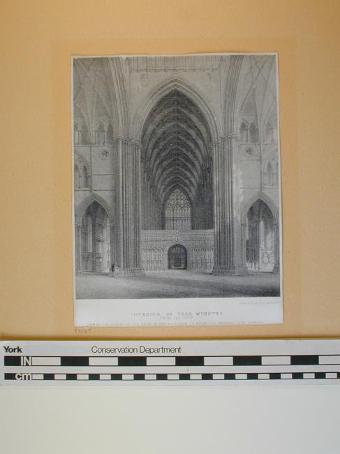 Interior of York Minster from the Nave, Showing the Screen of the Choir in its Present Situation