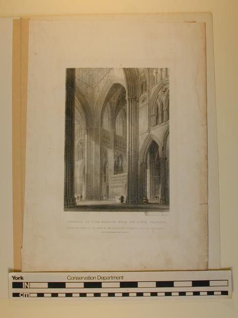Interior of  York Minster From the South Transept. Showing The Screen of The Choir in The Situation to Which it is Proposed to be Removed.