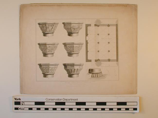York Cathedral Church, Plan, Capitals etc. of the Crypt.