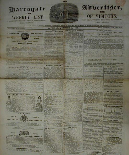 The Harrogate Advertiser and the weekly list of visitors. York