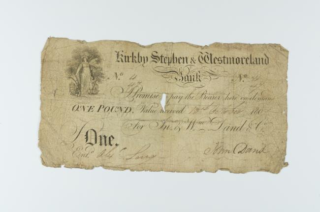 Kirkby Stephen and Westmoreland Bank One Pound note