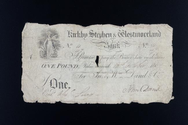 Kirkby Stephen and Westmoreland Bank One Pound note