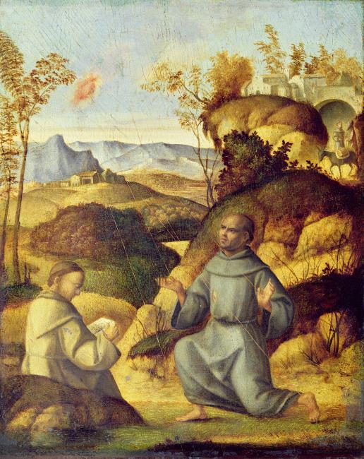 St Francis receiving the Stigmata