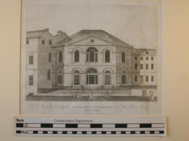 A North-West view of the Methodist New Chapel in New Street, York