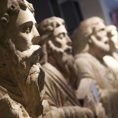 Stone statues at the Yorkshire Museum. Photo by Gareth Buddo