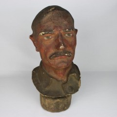Papier Mache dummy head, about 1916