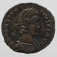 YORYM : 2015.229.255 – Nummus of Constantius II, struck at Amiens