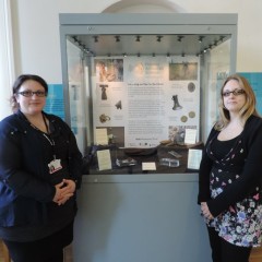 Rebecca Griffiths and myself next to the temporary display.