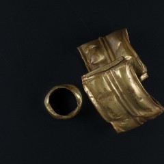 Bronze Age ring and bracelet - This Bronze Age ring and bracelet are the earliest gold jewellery ever found in Yorkshire. Image © York Museums Trust