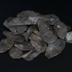 Neolithic flint hoard - This group of 19 flint tools from about 4000 BC is the earliest evidence of human activity on the site of York. Image © York Museums Trust