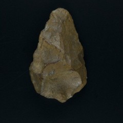Palaeolithic hand axe - This axe was found near Bridlington and represents the earliest evidence for people living in Yorkshire up to 500,000 years ago. Image © York Museums Trust