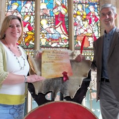 Sarah Maltby and Mike Woodward sign a Viking trade agreement - June 2016