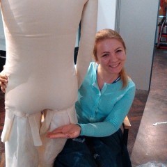Volunteer Anni was able to help prepare the new 'Shaping the Body' exhibition.
