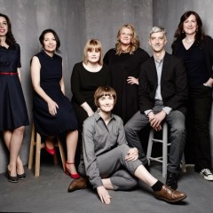 Some of the team behind York Art Gallery with artists and support Clare Twomey (centre), photographed by Rankin.