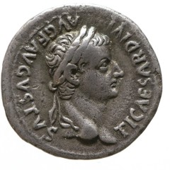 A silver denarius of Tiberius (YORYM : 2000.1953)