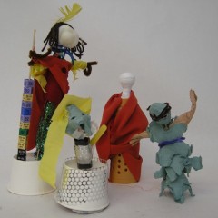 A Roman scene made from recycled materials by visitors at the Yorkshire Museum