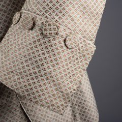 Cuff of floral gentleman's jacket from 1700s