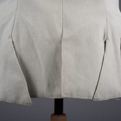 Back of men's beige jacket from 1780s