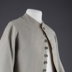 Top part of men's beige jacket from 1780s
