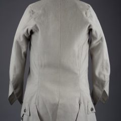 Beige buttoned men's jacket from the 1780s - back view