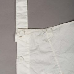 White cloth fabric with buttons