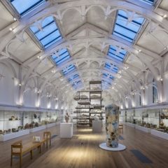 Part of the Centre of Ceramic Art collection, which has a mezzanine floor within a Victorian roof void.