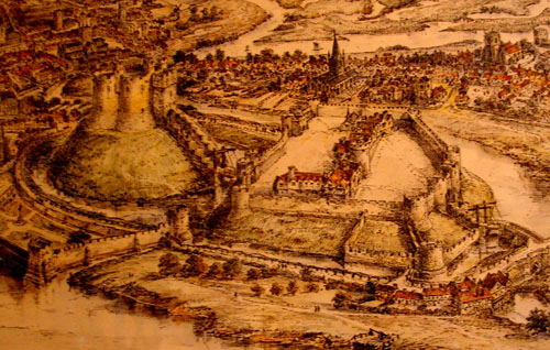 An illustration of York Castle.